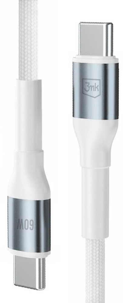3Mk apsauga 3mk Hyper kabelis 3mk Hyper kabelis N serijos USB-C / USB-C 1m 20V/3A 60W / baltas
