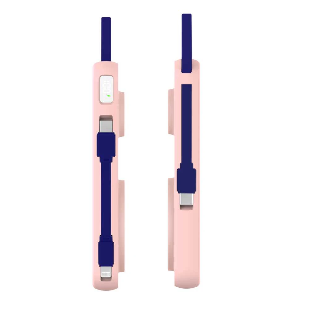 3MK Powerbank PastelUp 10,000mAh 22.5Wz Magsafe +charging Apple Watch rožinės spalvos