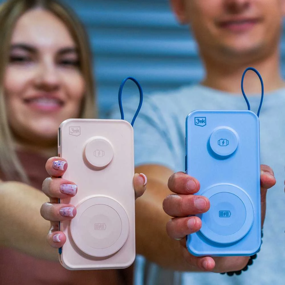 3MK Powerbank PastelUp 10,000mAh 22.5Wz Magsafe + įkrovimas Apple Watch mėlynos spalvos