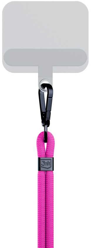 3MK EasyClip Rožinė (juodos spalvos) virvelė telefonui