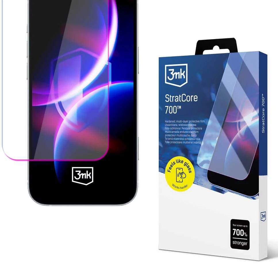 3Mk apsauginė grūdinto daugiasluoksnė apsauginė plėvelė „3mk StratCore700“, skirta „iPhone 14 Pro Max“.