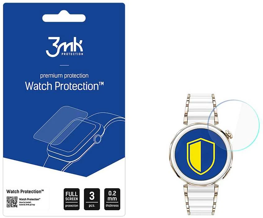 Nezatříděno 3Mk apsauginis hibridinis stiklas 3mk laikrodžio apsauga „FlexibleGlass“, skirtas „Huawei Watch GT5 Pro 42mm“
