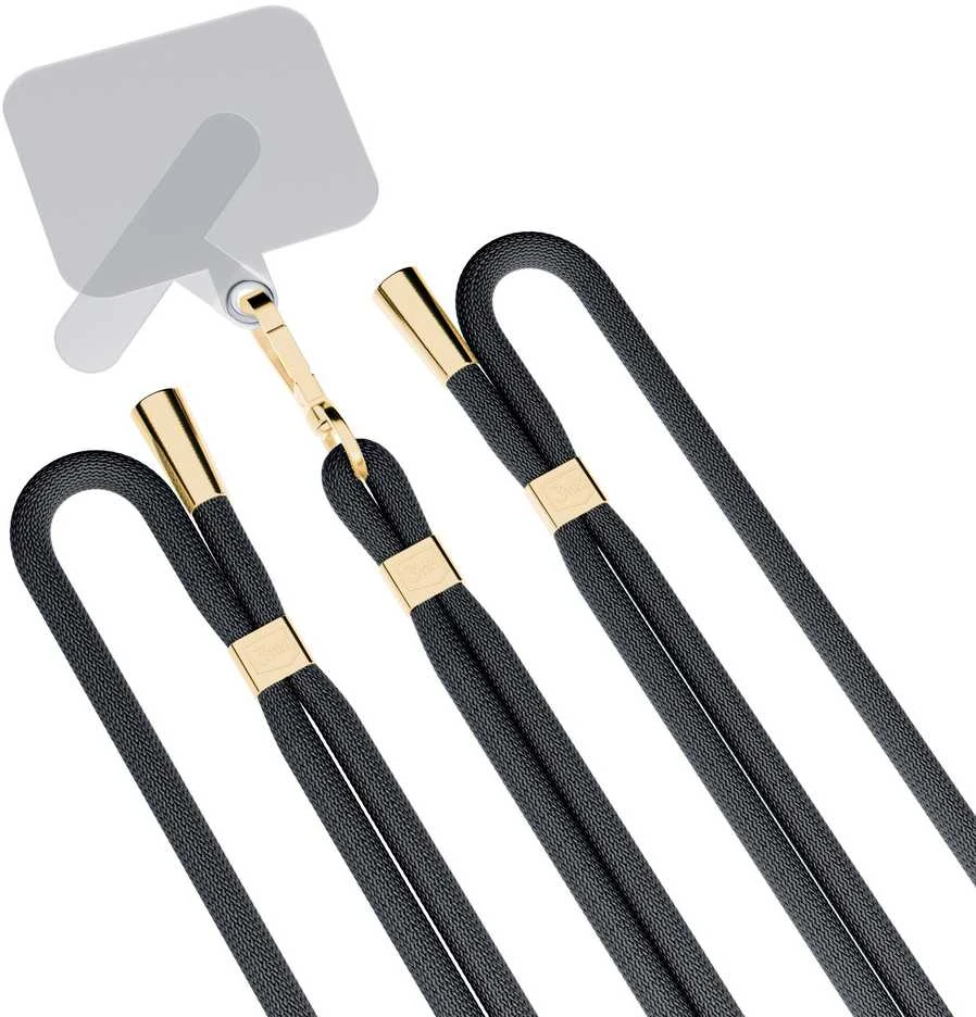 3MK EasyClip juodos spalvos (auksinis) virvelė telefonui