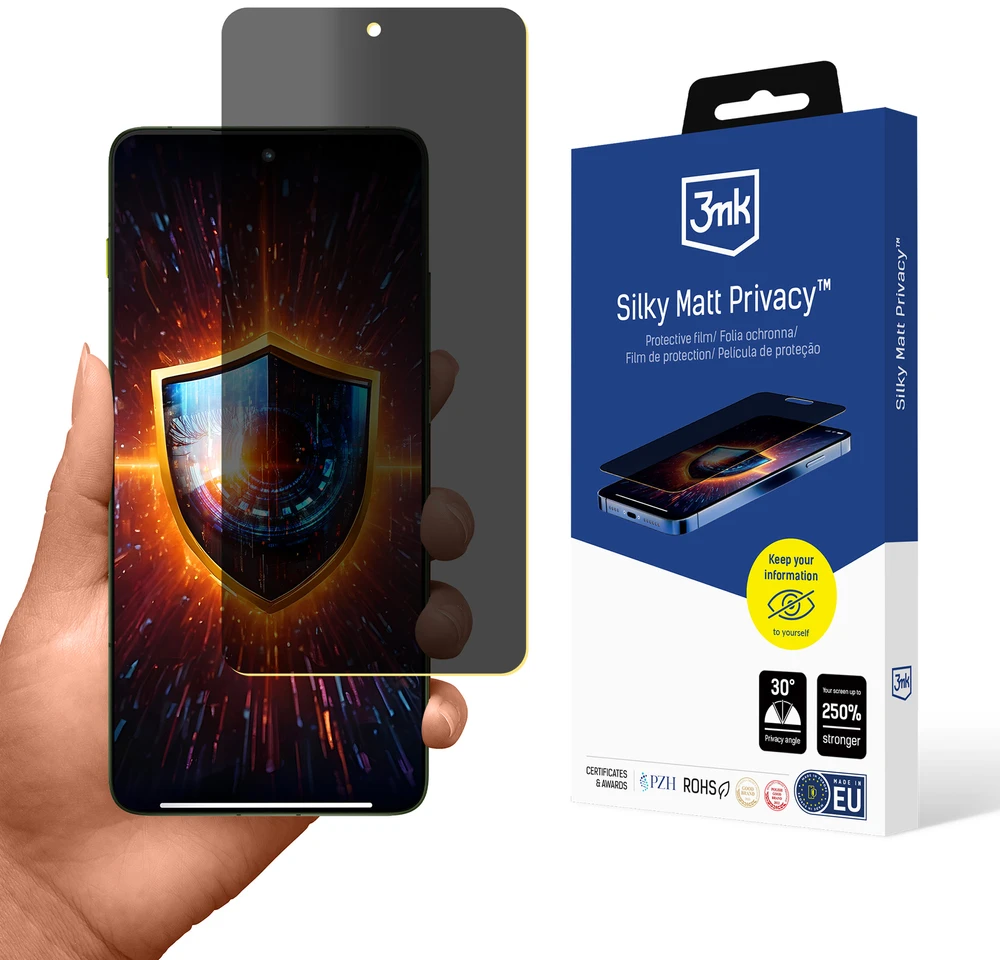 3Mk Protection 3mk Silky Matt privatumo matinė ekrano apsauga, skirta Motorola Edge 70