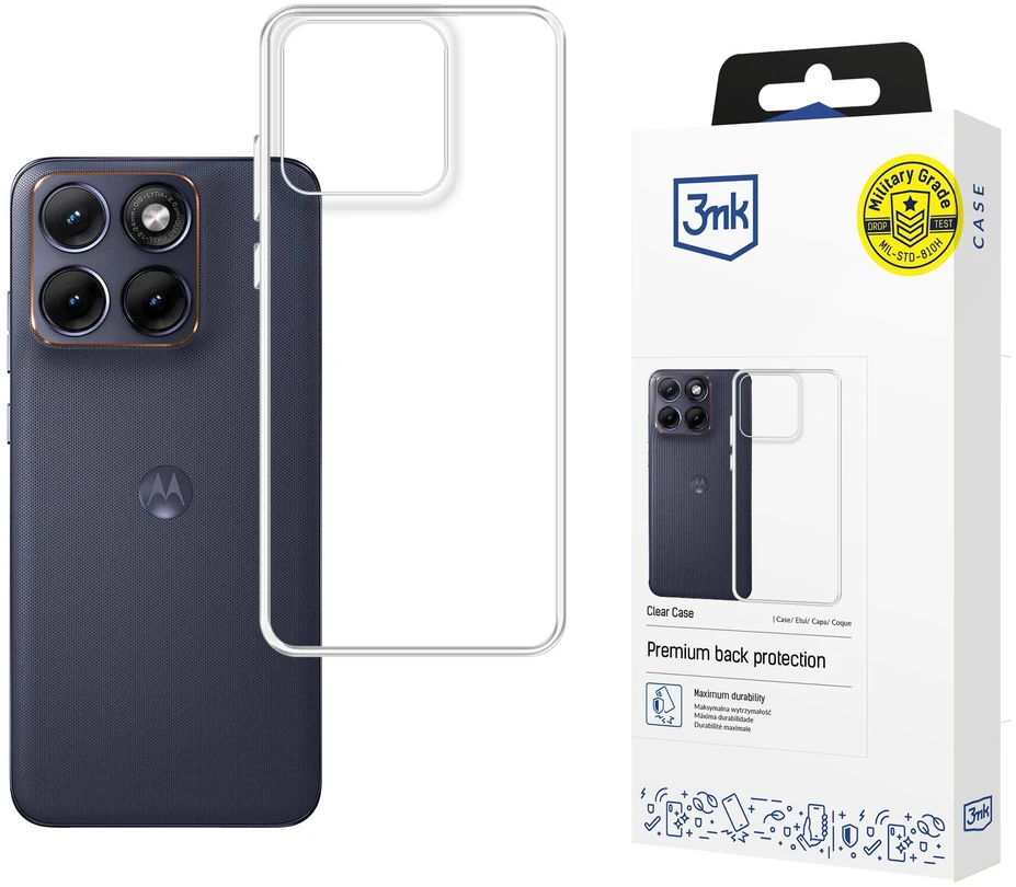 3Mk apsauginis 3mk skaidrus dėklas Motorola Edge 70 Fusion - permatomas