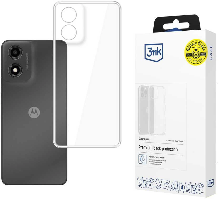 3Mk apsauginis 3mk skaidrus dėklas Motorola Moto E14 / G04 / G04S - permatomas
