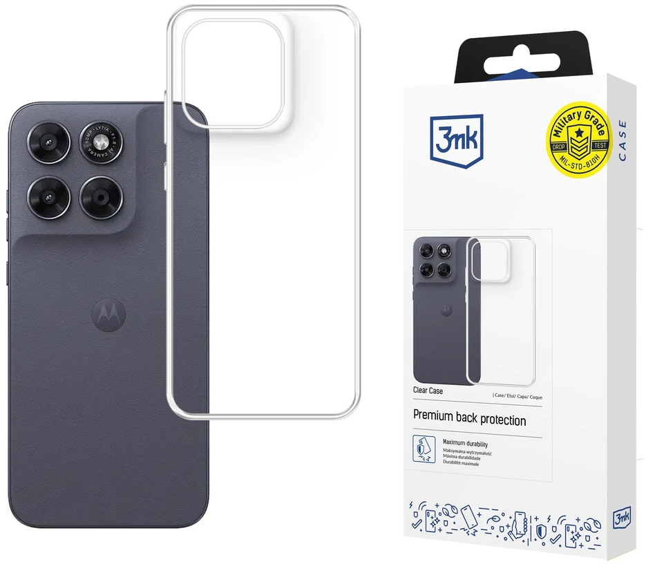 Nezatříděno 3Mk apsauginis 3mk skaidrus dėklas, skirtas Motorola Moto G67 / Moto G77 - permatomas