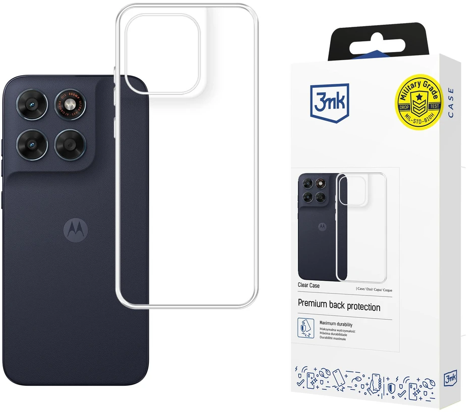 3Mk apsauginis 3mk skaidrus dėklas Motorola Moto G87 - permatomas