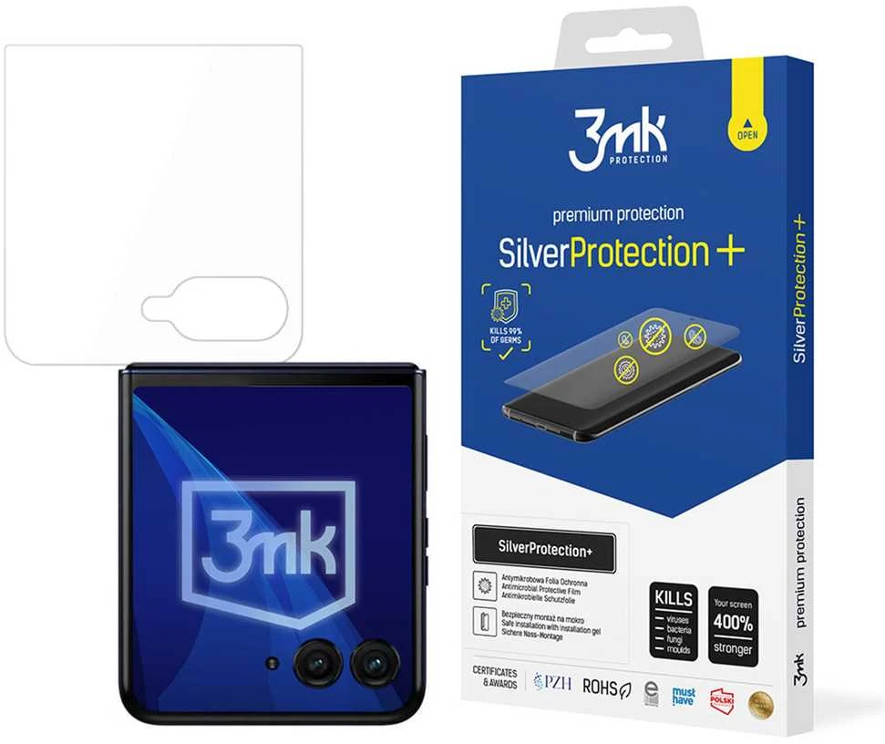 Antibakterinė apsauginė plėvelė 3mk SilverProtection+ Motorola Razr 50 Ultra (priekyje)