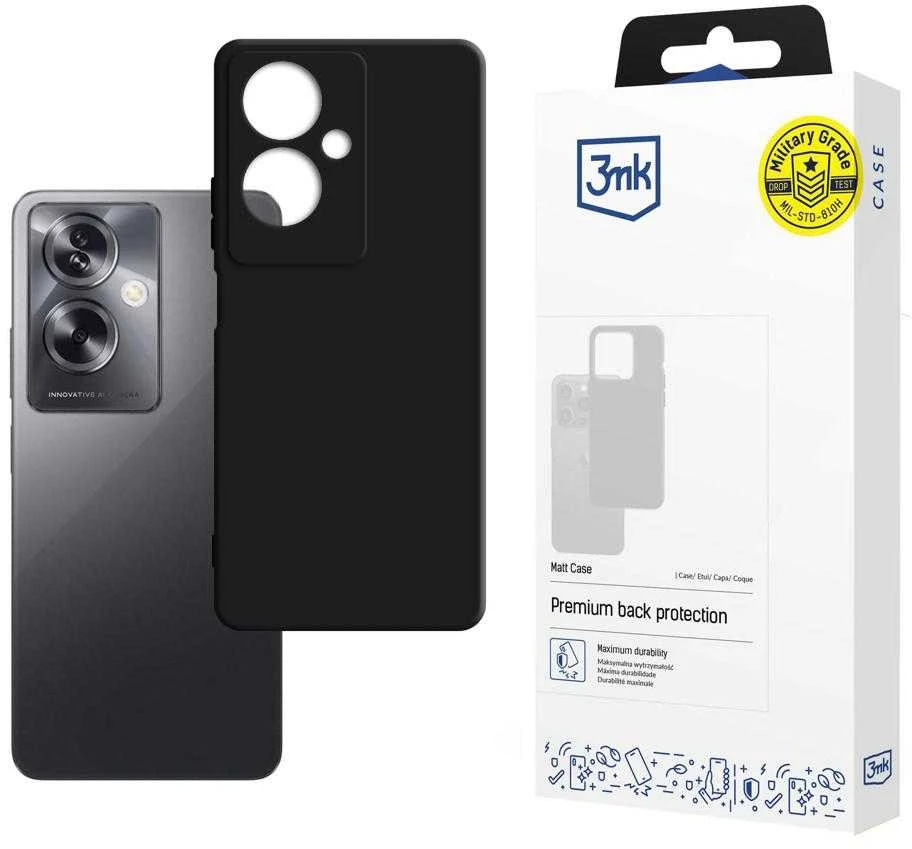3MK Matt Dėklas Oppo A79 5G juodos spalvos