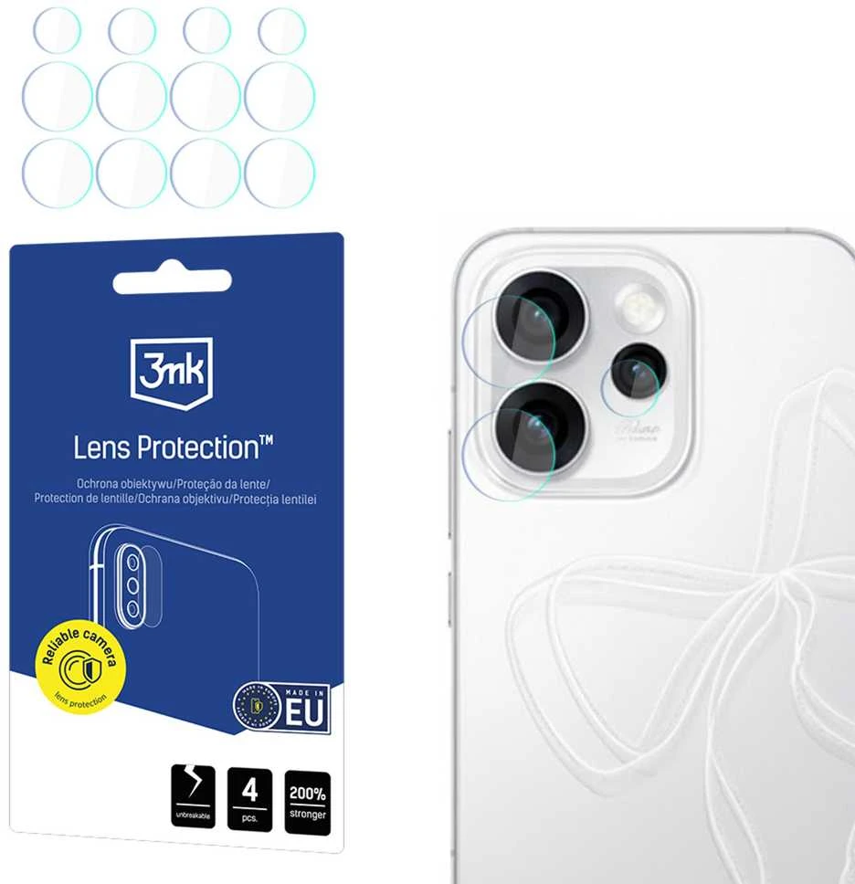3Mk apsauga 3mk Lens Protection™ hibridinio fotoaparato objektyvo stiklas, skirtas Oppo Reno 15 Pro