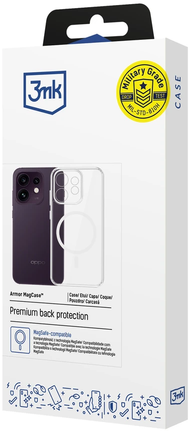 Dėklas 3Mk Protection 3mk Armor Magcase for Oppo Reno 16 F / Reno 16 FS (CPH2859) - Transparent