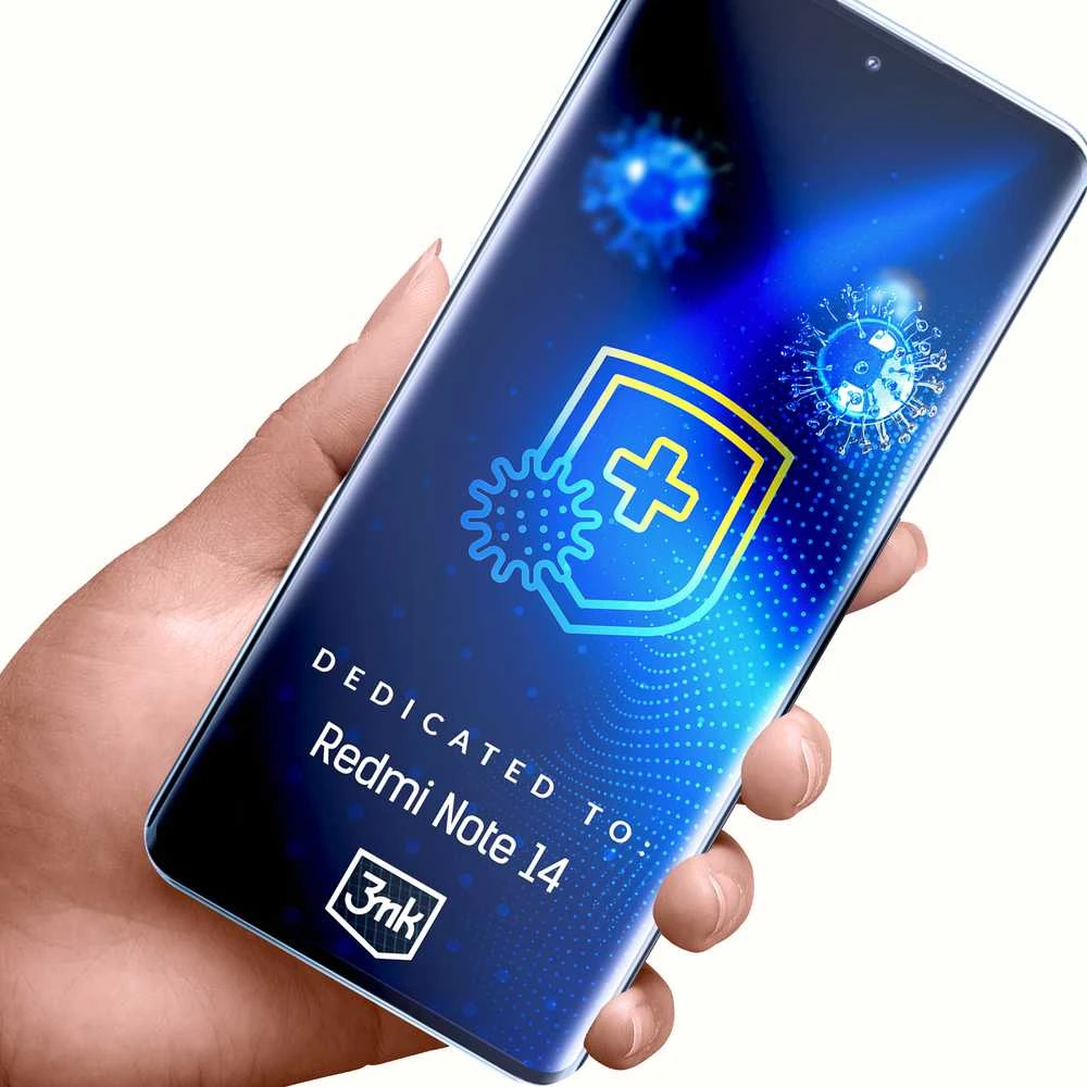 3MK SilverProtect+ Redmi Note 14 5G antimikrobinė plėvelė, skirta drėgnam montavimui