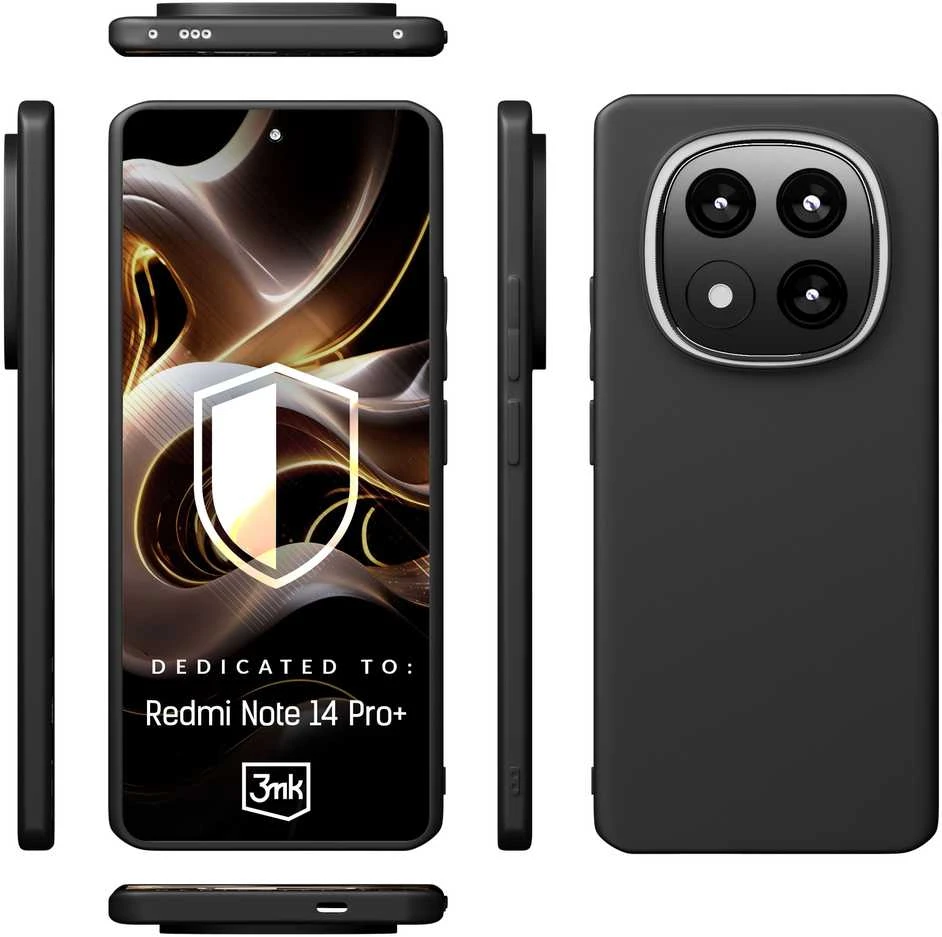 Dėklas 3mk Matt Case Xiaomi Redmi Note 14 Pro Plus 5G juodas