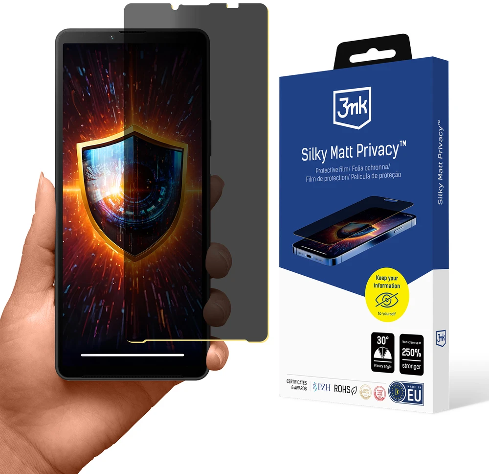 3Mk Apsauginis stiklas 3mk Silky Matt Privacy Screen Protector, skirtas Sony Xperia 10 V