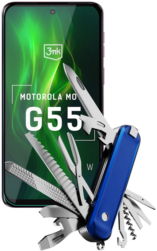 3Mk apsauginis grūdintas stiklas 3mk HardGlass Max Lite Juodas Motorola Moto G55 5G