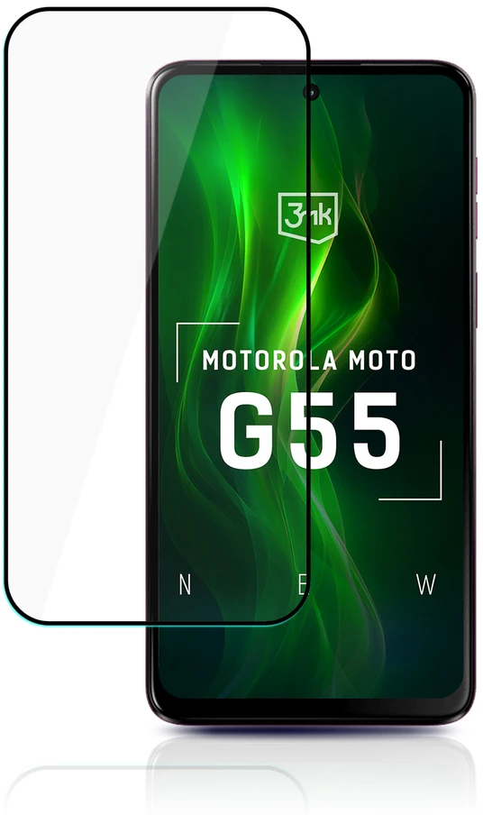 3Mk apsauginis grūdintas stiklas 3mk HardGlass Max Lite Juodas Motorola Moto G55 5G