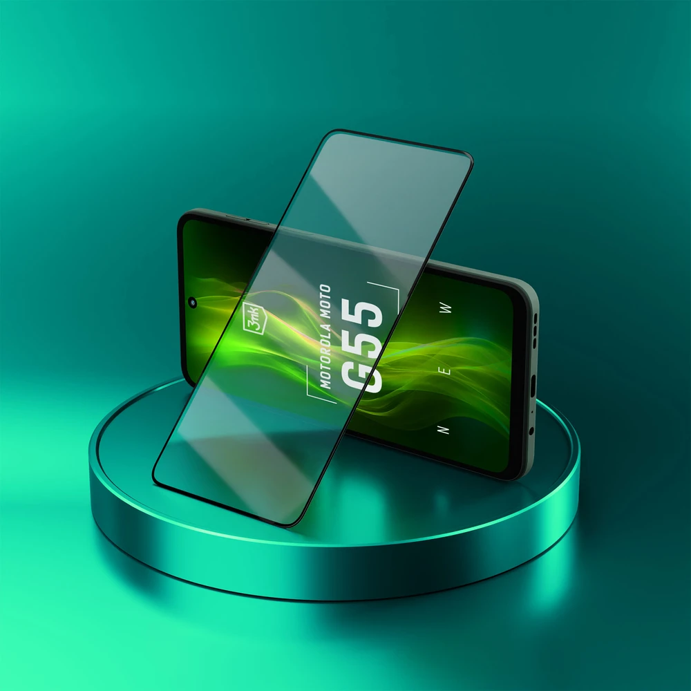 3Mk apsauginis grūdintas stiklas 3mk HardGlass Max Lite Juodas Motorola Moto G55 5G