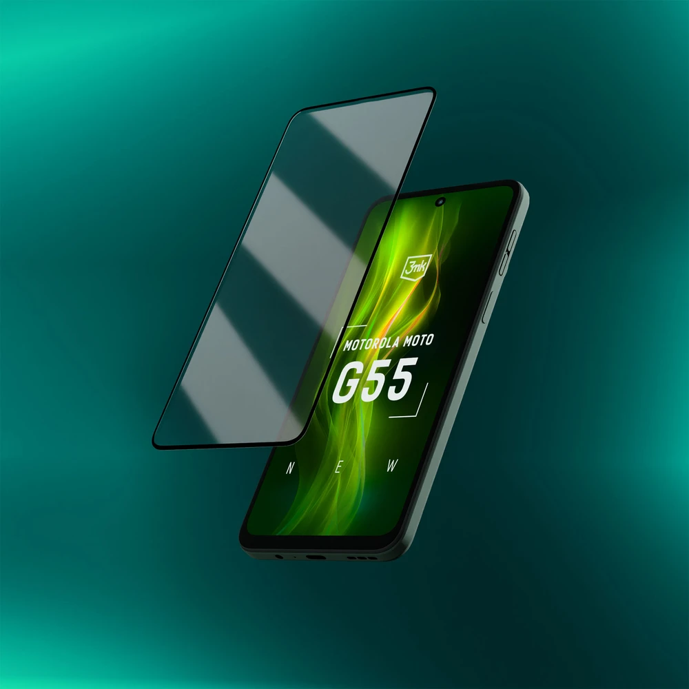 3Mk apsauginis grūdintas stiklas 3mk HardGlass Max Lite Juodas Motorola Moto G55 5G