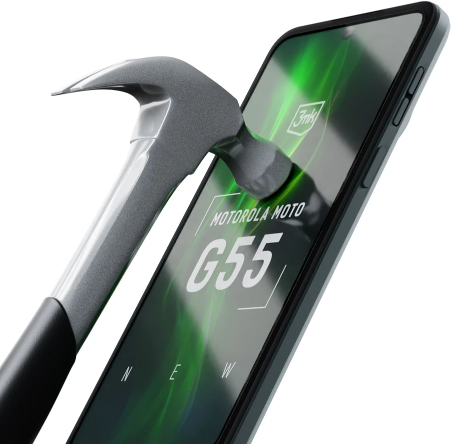 3Mk apsauginis grūdintas stiklas 3mk HardGlass Max Lite Juodas Motorola Moto G55 5G
