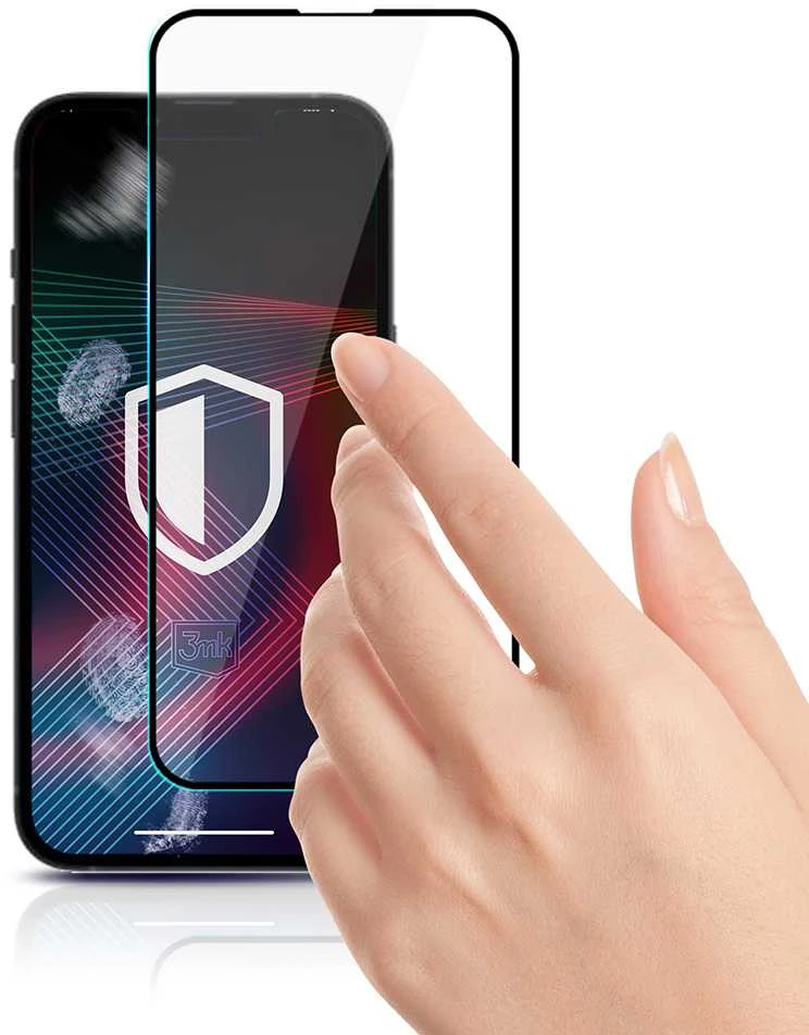 3MK HardGlass Max Lite Ekrano apsauga, iPhone 13/13 Pro, Grūdintas stiklas, Juodas