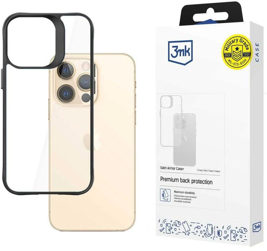 3mk Satin Armor Case+ Apple iPhone 13 Pro Max Series - dėklas telefonui juodos spalvos