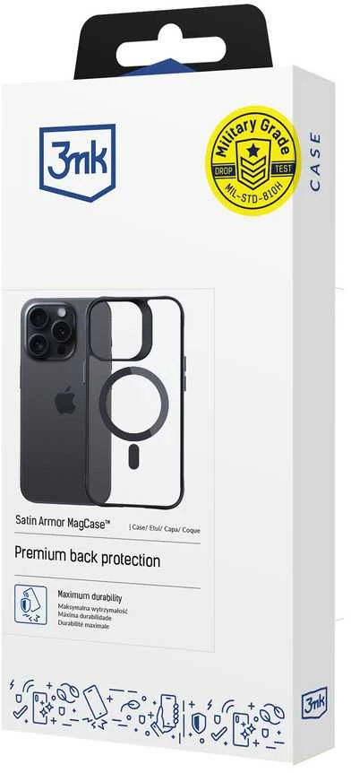 Dėklas 3MK Satin Armor Mag Apple iPhone 15 Pro Max 6,7"