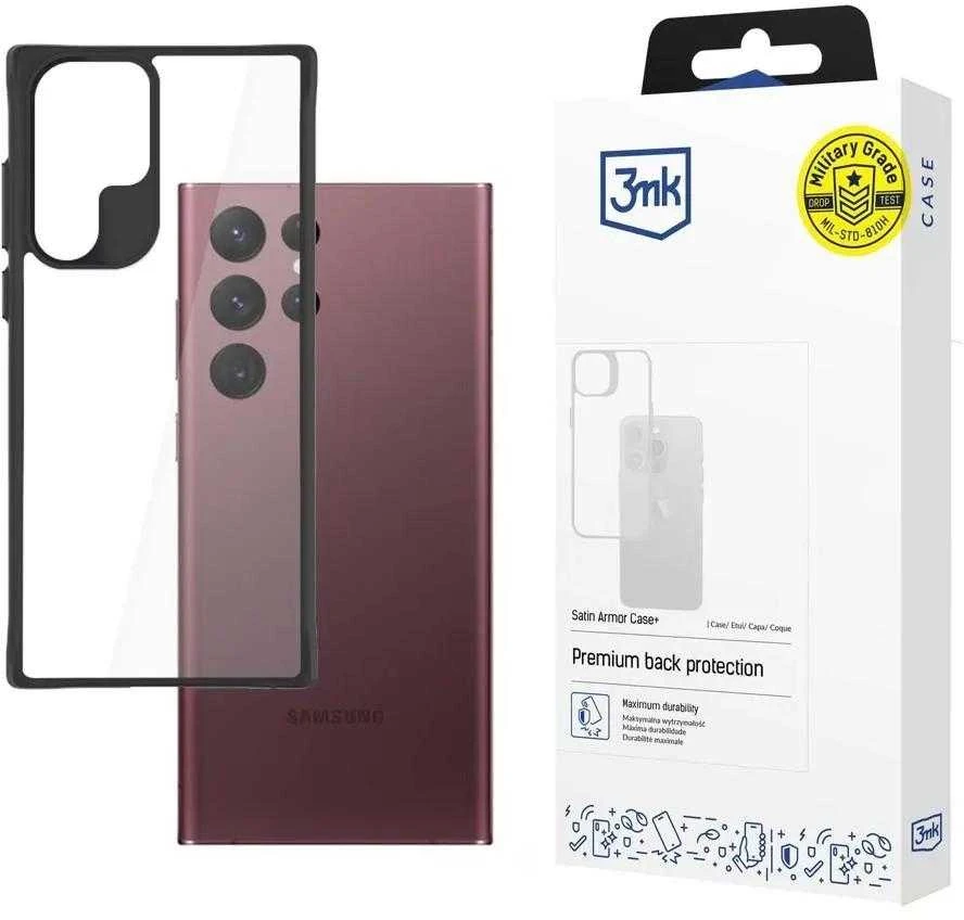 3MK SatinArmor + dėklas Samsung Galaxy S908 S22 Ultra Military Grade