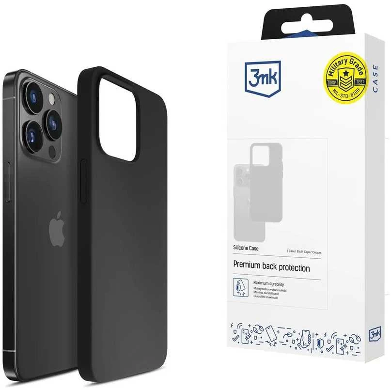 3MK Silicone Dėklas Apple iPhone 16 Pro 6.3″ juodos spalvos