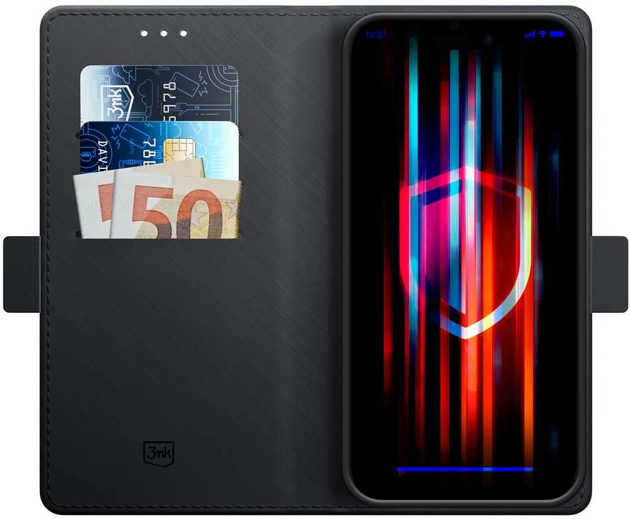 3MK Wallet Apple iPhone 13 Pro 6.1" dėklas telefonui juodos spalvos