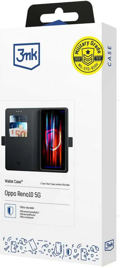 Nezatříděno 3Mk apsauga Oppo Reno10 5G - 3mk piniginės dėklas