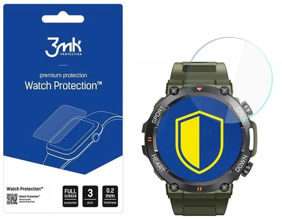 3mk Watch Protection™ v. FlexibleGlass hibridinis stiklas ir Rubicon RNCE95