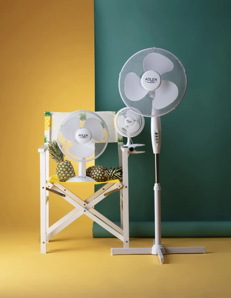 Ventiliatorius Adler AD 7305,  90W, 40cm (Baltas)