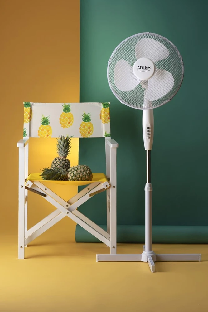 Ventiliatorius Adler AD 7305,  90W, 40cm (Baltas)