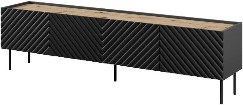 Laikiklis Cama Meble Televizoriaus Spintelė - Onda 200x40x35-54 Juoda