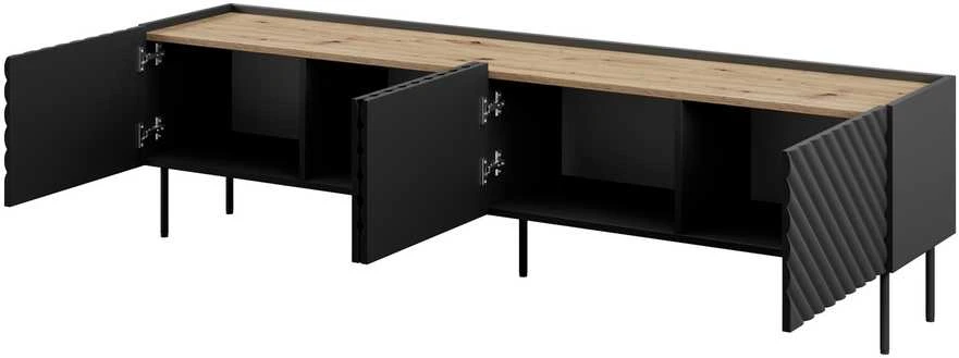 Laikiklis Cama Meble Televizoriaus Spintelė - Onda 200x40x35-54 Juoda