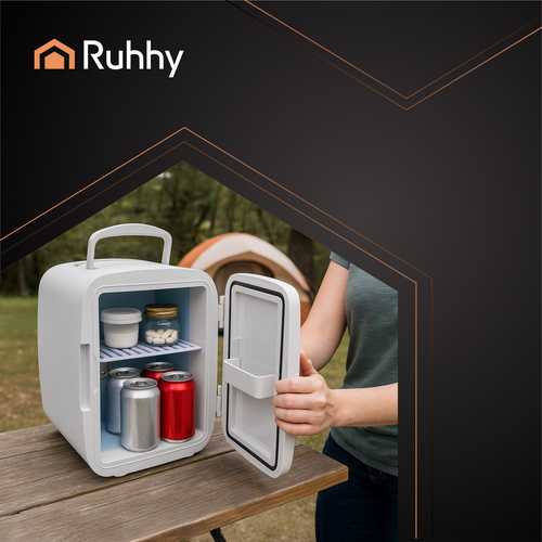 Ruhhy Automobilinis turistinis šaldytuvas/šildytuvas 2in1 12V 220-240 V, Baltas