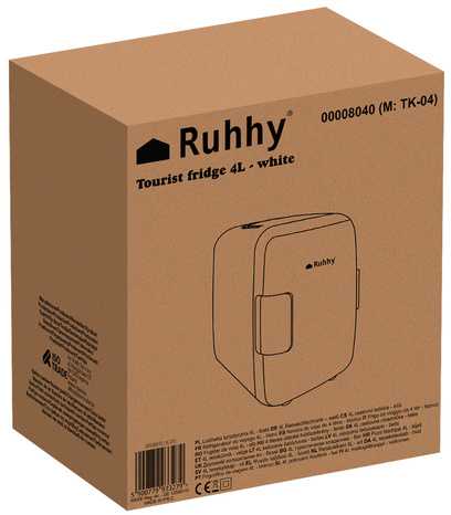 Ruhhy Automobilinis turistinis šaldytuvas/šildytuvas 2in1 12V 220-240 V, Baltas