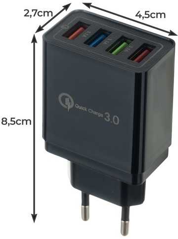 4x USB 3.0 Izoxis 19165 sieninis įkroviklis