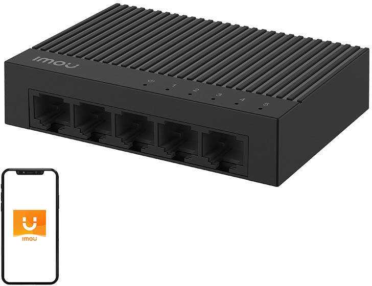 Šakotuvas 5 prievadų 100 Mb/s LAN jungiklis IMOU SF105C