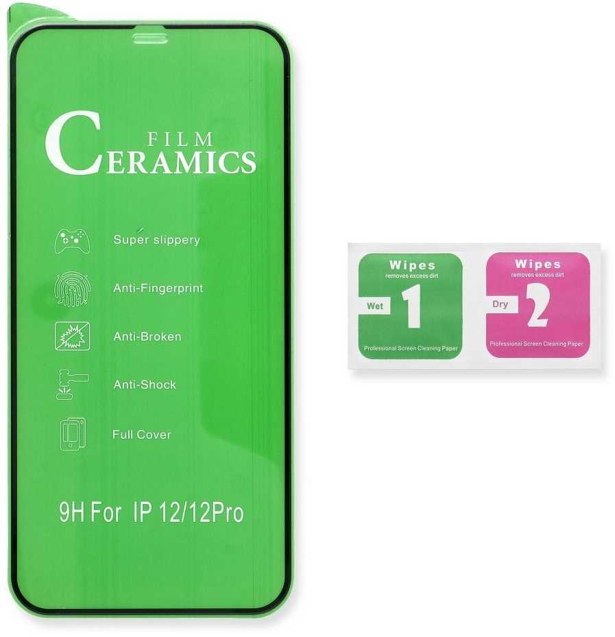 Reach LCD apsauginis stikliukas 5D Full Glue Ceramic Glass Apple iPhone 13 Pro Max lenktas juodas