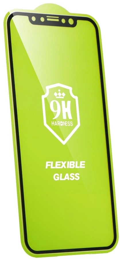 LCD apsauginis stikliukas Bestsuit Flexible Hybrid Glass 5D Apple iPhone 14 Pro pritaikytas dėklui juodas