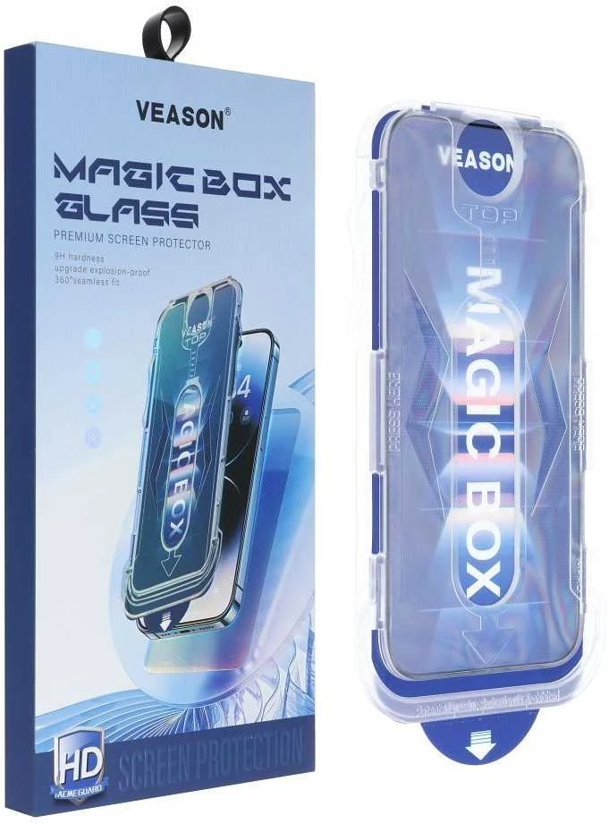 6D Pro Veason Easy-Install Glass + aplikatorius - skirtas iPhone 14 Pro Max juodas