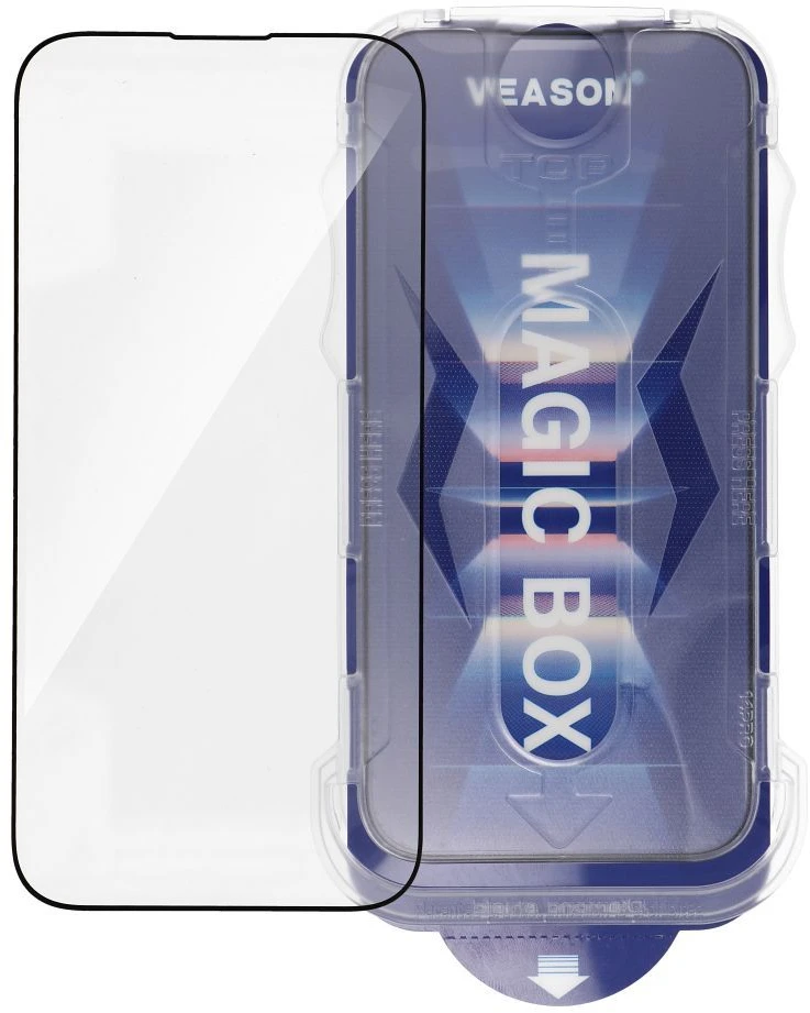 6D Pro Veason Easy-Install Glass + Applicator - for Iphone 18 Pro juodas