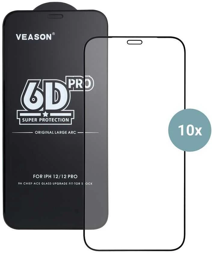 6D Pro Veason Glass (SET 10in1) - for Iphone 17 juodas