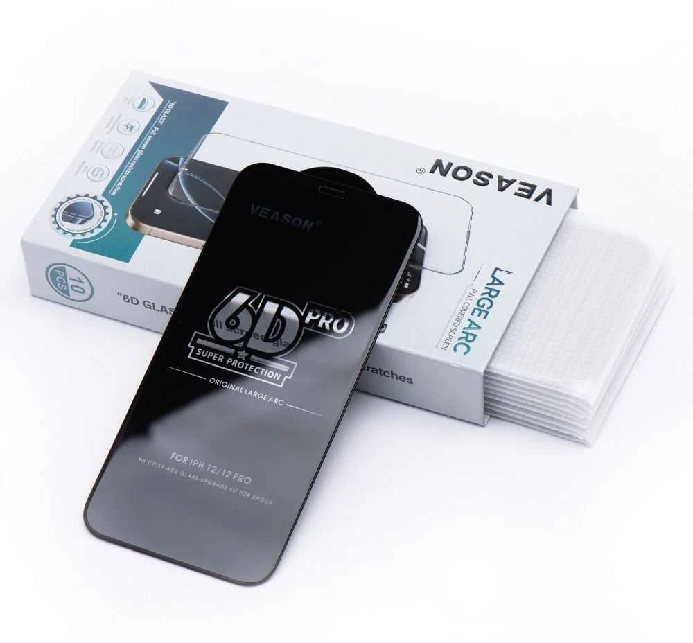 6D Pro Veason Glass (SET 10in1) - for Iphone 17 Air juodas