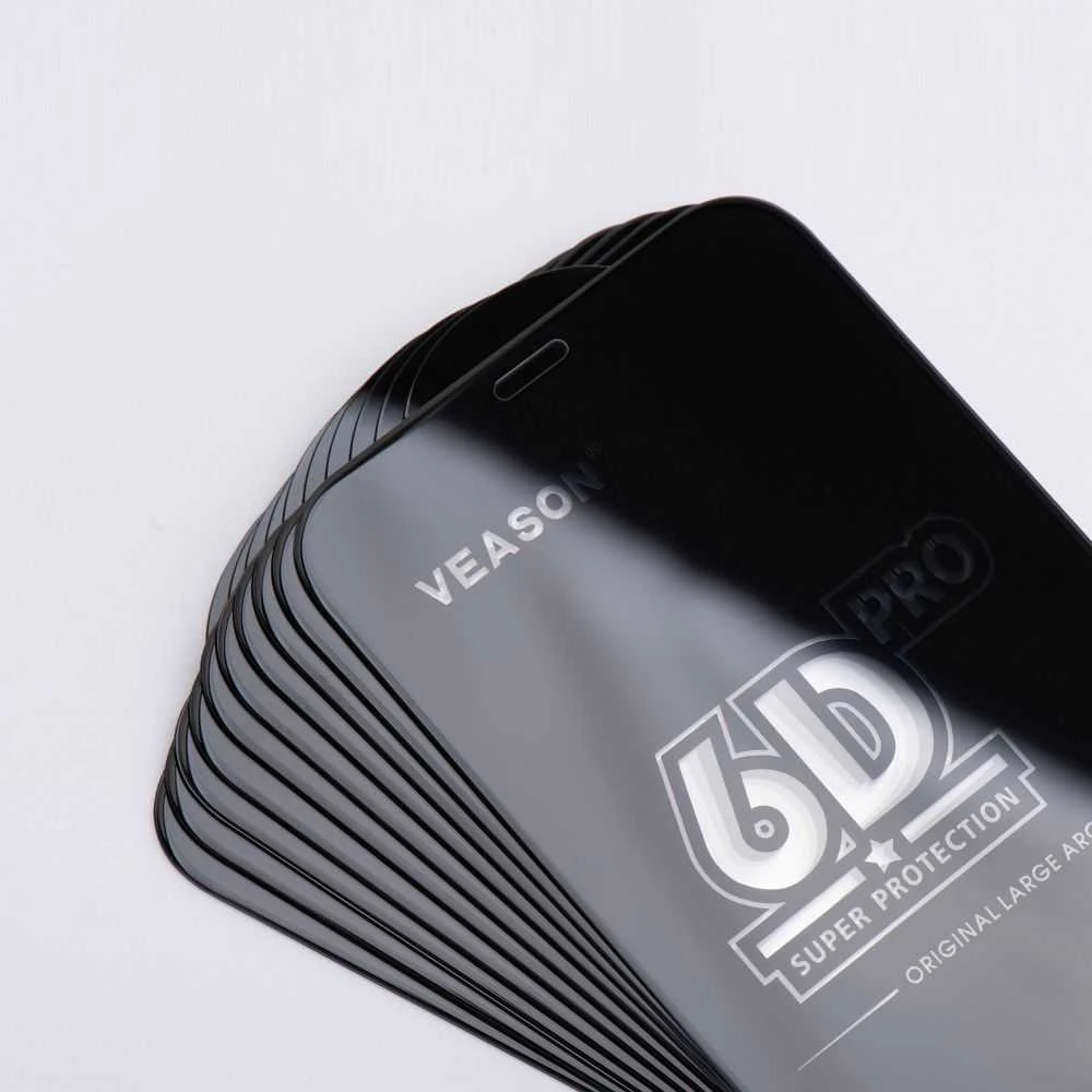 6D Pro Veason Glass (SET 10in1) - for Iphone 17 juodas