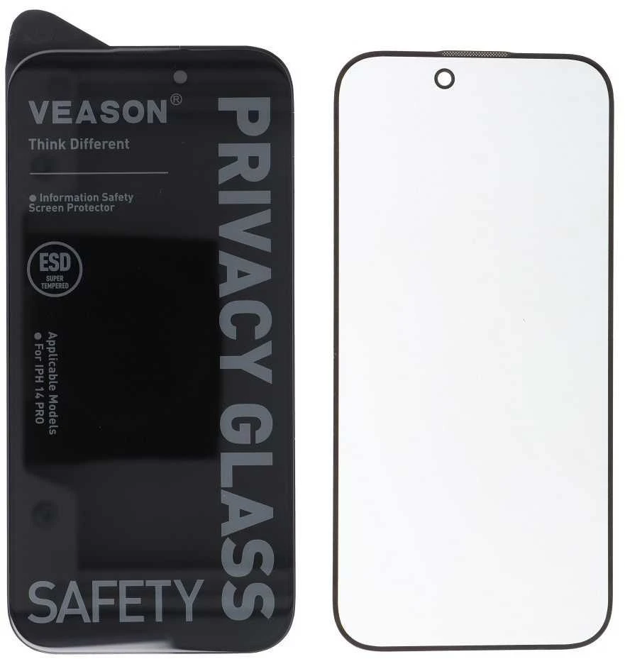6D Pro Veason Privacy Glass - for Iphone 16 Pro Max juodas
