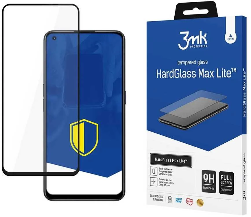 3MK HardGlass Max Lite Realme 9 Pro juodos spalvos