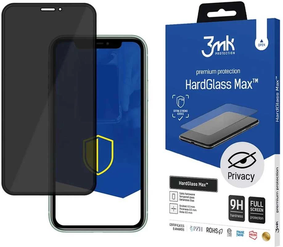 3MK HardGlass Max Privacy ekrano apsauga, skirta Apple iPhone 11 Pro Max